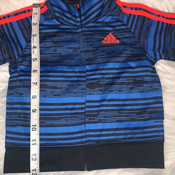 Adidas Training DNA Warm Up Jacket Navy/Black Stripe Pattern Size 12M - Picture 6 of 7